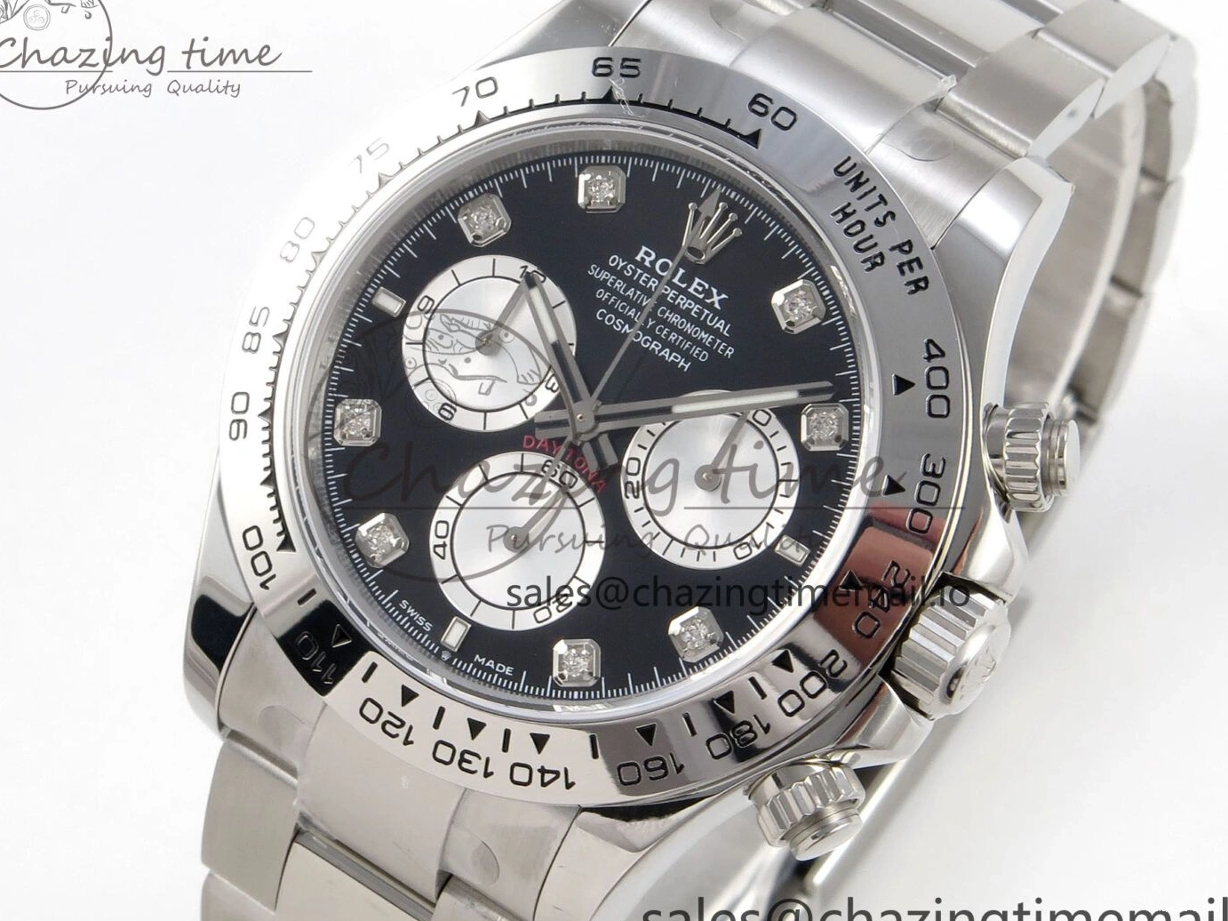 0210 Tailored Daytona 126509 Clean 1:1 Best Edition Black SS Dial on SS Bracelet Super Clone DD 255